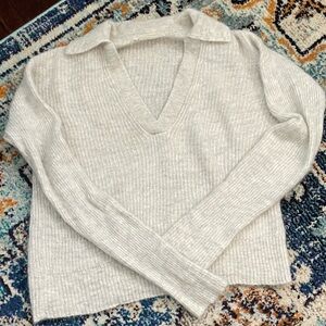 Everlane Women's V-Neck Sweater in Cream